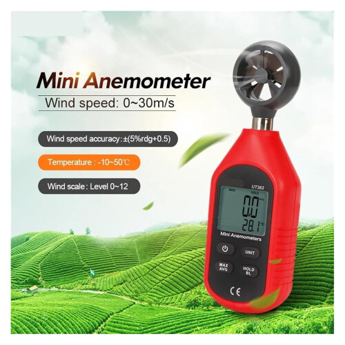 UT363 Handheld Anemometer UT363BT Wind Speed Meter Temperature Tester LCD Display 2