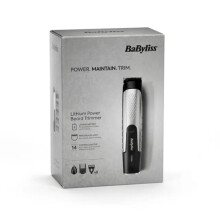 Lithium Power Beard Trimmer, Cordless, Including Nose Hair Trimmer, Waterproof, Gifts for Men, Black