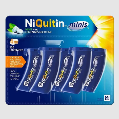NiQuitin NiQuitin Minis 4mg Mint Lozenges Stop Smoking Aid Fast Nicotine Craving Relief