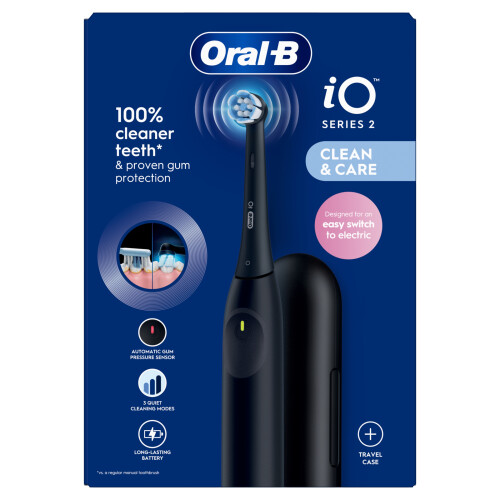 Oral-B iO 2 Night Black Electric Toothbrush + Travel Case