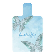 Pilates Yoga Mat, 3D Butterfly Reformer Mat, NonSlip Washable, Foldable (Blue)