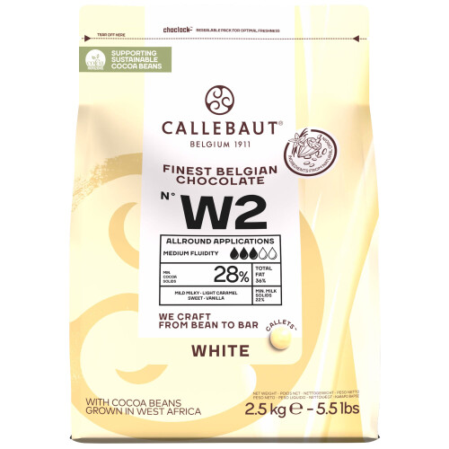 Callebaut Callebaut Chocolate White Easi-Melt Buttons Callets 2.5 Kg