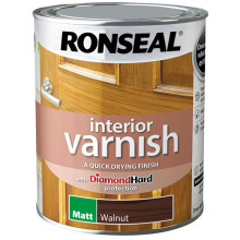 Ronseal Interior Varnish Matt, Walnut - 750ml