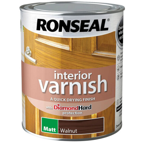Ronseal Ronseal Interior Varnish Matt, Walnut - 750ml