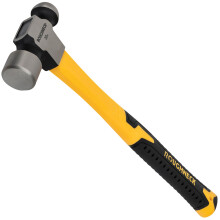 Roughneck Ball Pein Hammer Fibreglass Shaft 1.13kg (40oz),Black and Yellow