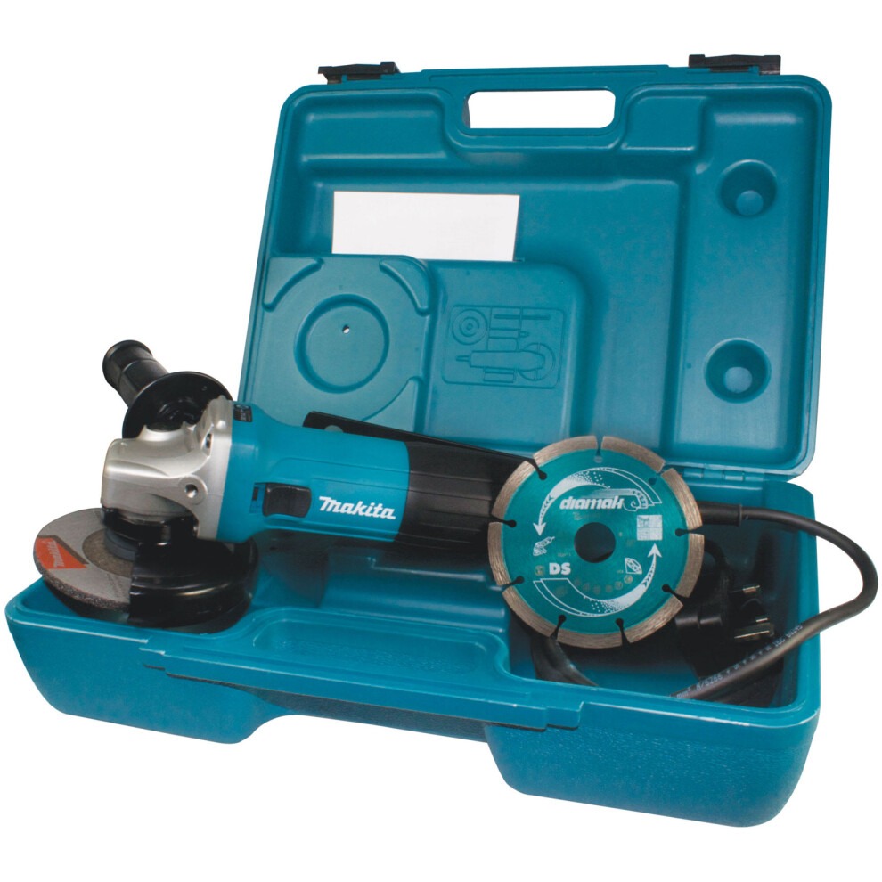 Makita GA4530RKD 115mm Angle Grinder with Diamond Blade 240v