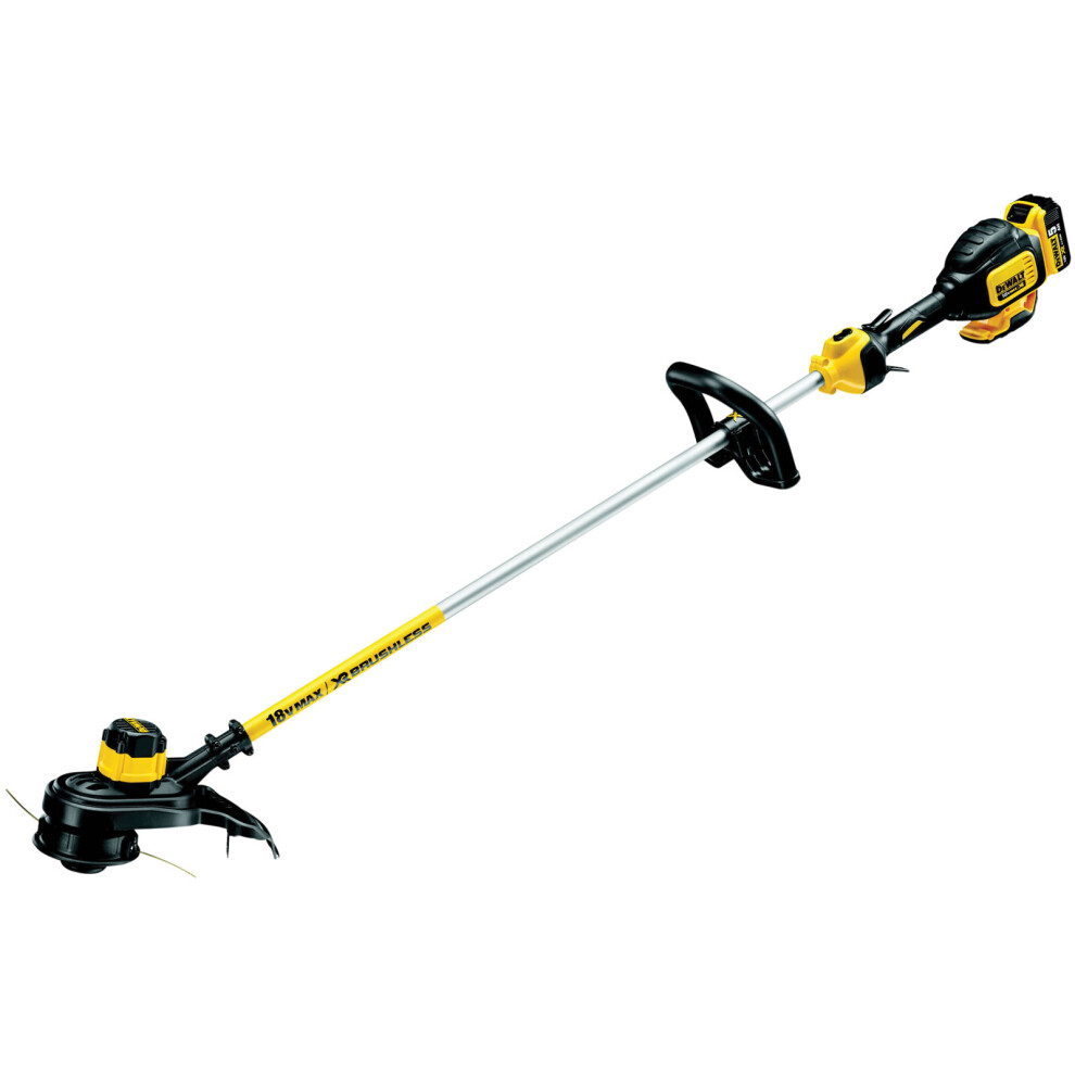 DEWALT DCM561P1S-GB DCM561P1S XR Brushless Split Shaft String Trimmer 18V 1 x 5.0Ah Li-ion