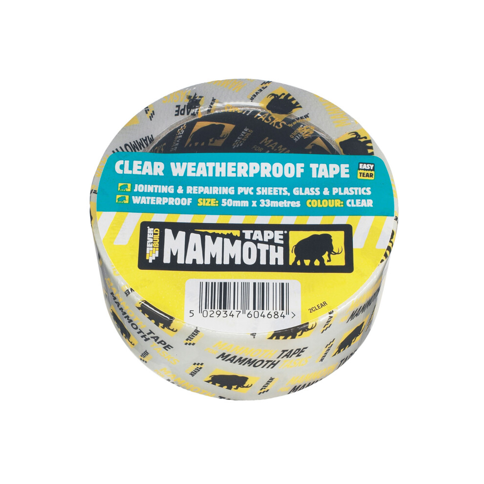Everbuild 2CLEAR10 Clear Weatherproof Tape 50mm x 10 Metre