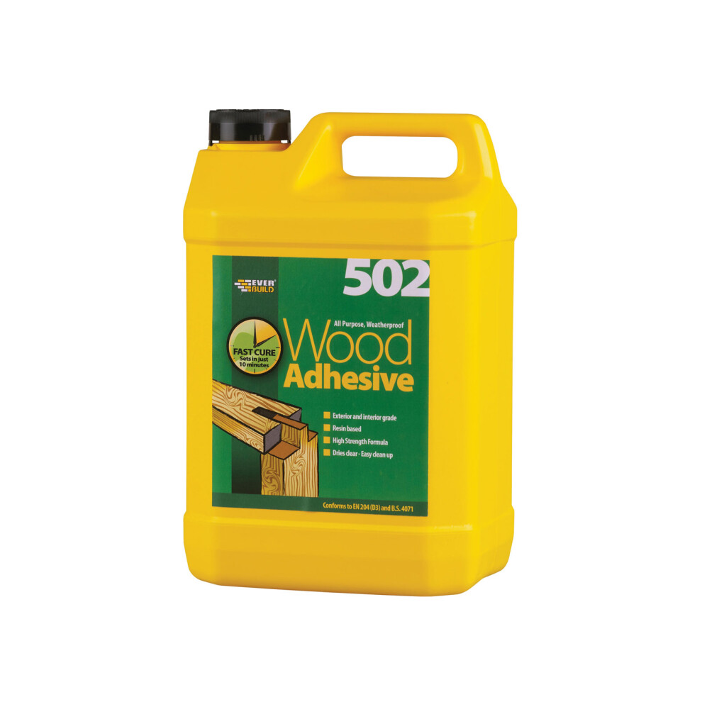 Everbuild 502 All Purpose Weatherproof Wood Adhesive 5 Litre
