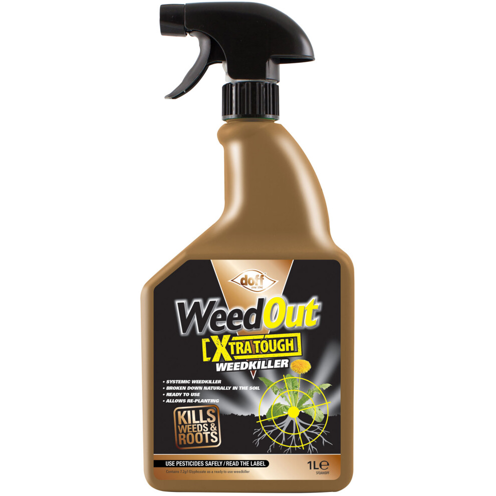 Doff Weedout Extra Tough Weedkiller 1L Rtu [F-Fq-A00-Dof]