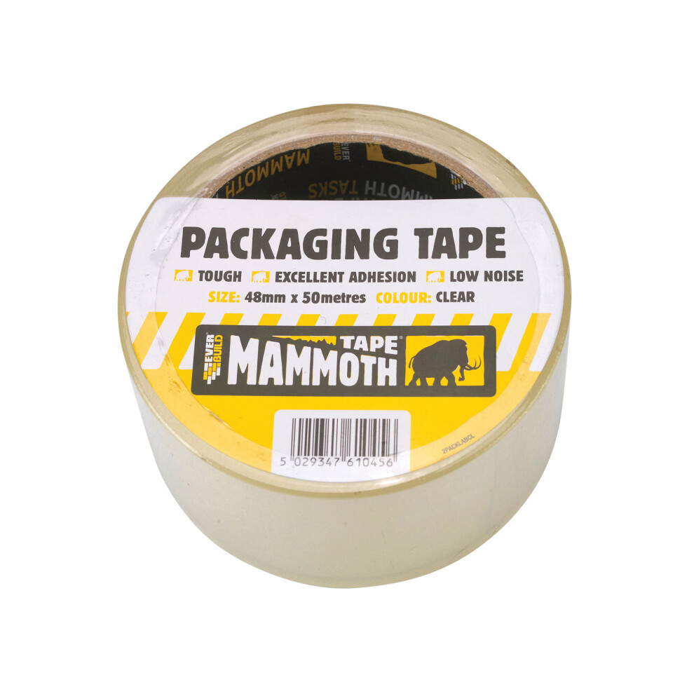 Everbuild Retail/Labelled Packaging Tape Clear 48Mm X 50M Evb2ptcl48