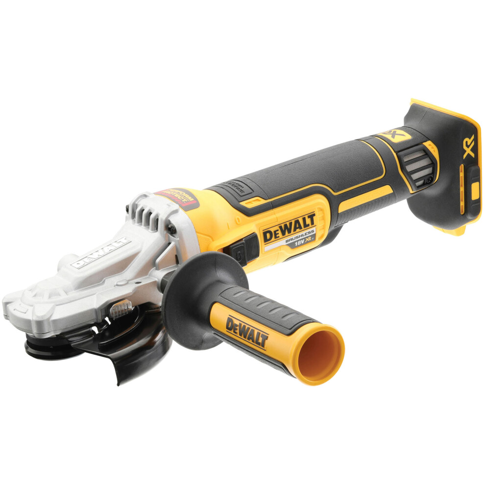 DEWALT DEWDCG405NF XR Brushless 125mm Flat Head Grinder 18V Bare Unit