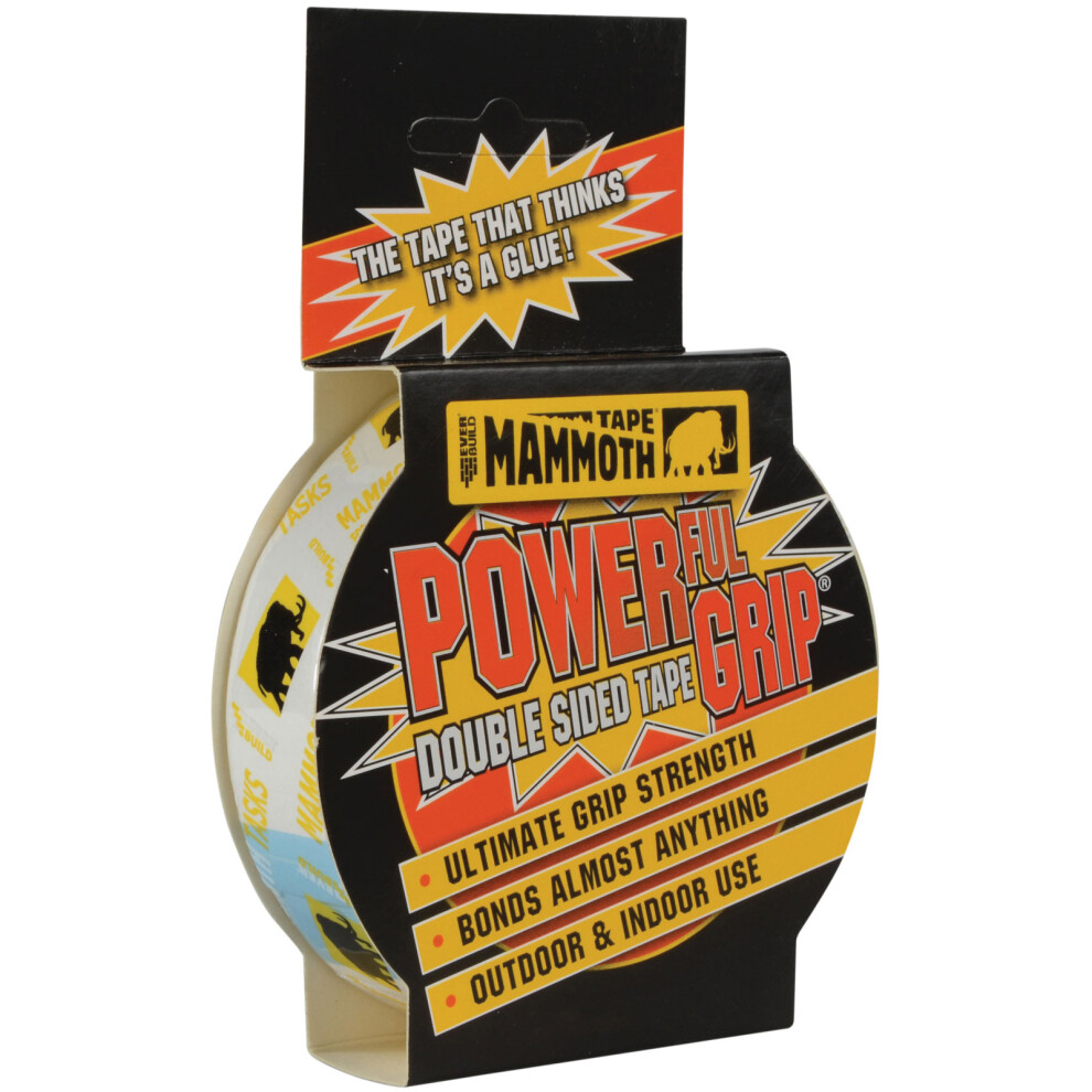 EVERBUILD MAMMOTH POWERFUL GRIP DOUBLE SIDED TAPE 50mm x 2.5 MTR