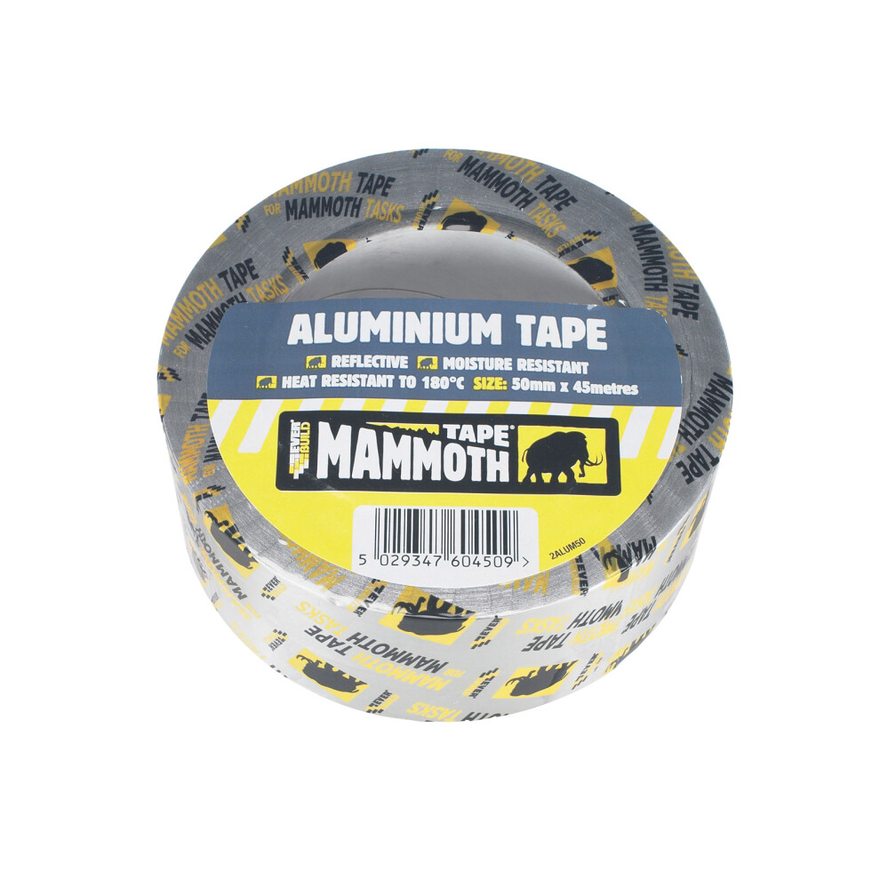 Everbuild Aluminium Heat And Light Reflective Foil Tape 50mm x 45m