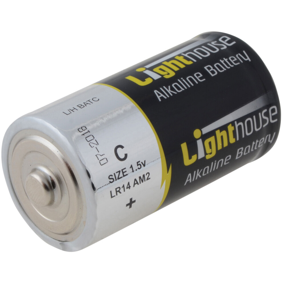 Lighthouse LR14 Alkaline Batteries C LR14 6200mAh Pack of 2