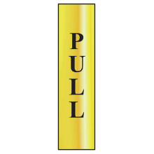 Scan Pull Vertical - Polished Brass Effect 50 x 200mm SCA6034