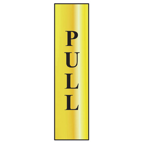 Scan Pull Vertical - Polished Brass Effect 50 x 200mm SCA6034