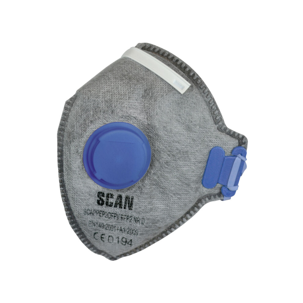 Scan - Fold Flat Disposable Odour Mask Valved Ffp2 Protection (Pack 3) 5023969271118