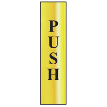 Scan Push Vertical - Polished Brass Effect 50 x 200mm SCA6032