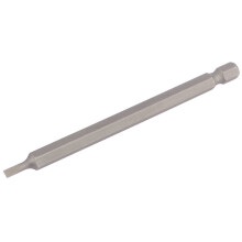 Plain Slot Insert Bit, 3mm, 1/4"" Hex, 100mm Long (Pack of 1)