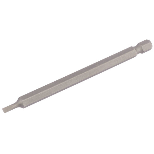 Draper Plain Slot Insert Bit, 3mm, 1/4"" Hex, 100mm Long (Pack of 1)