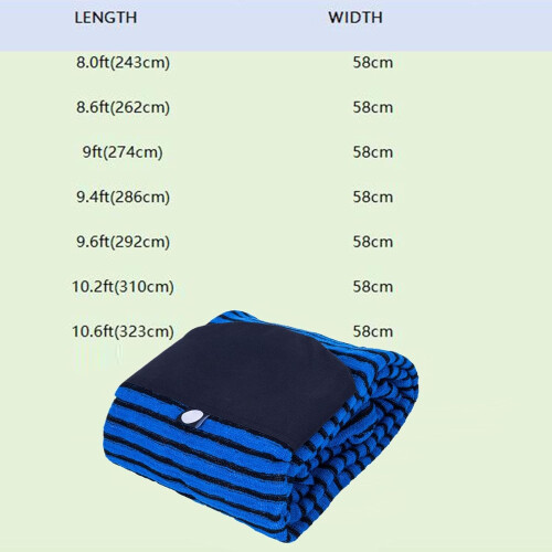 Surfboard Sock Cover Striped Pattern Soft Padded Nose Protector For Shortboard 8.0ft Protective Bag 2