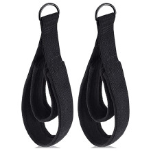 2 Pieces Double Loop Straps, Foot Fitness Equipment Straps, Yoga Double Loop Straps, Padded DRing Ankle Straps