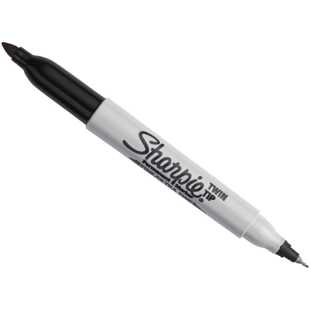 Sharpie 1985877 Permanent Marker, Twin Tip - Black
