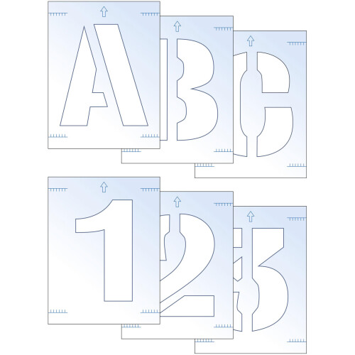 Scan Letter & Number Stencil Kit 50mm SCA9404