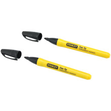 Stanley 0-47-316 Black Permanent Marker Fine Tip Card of 2