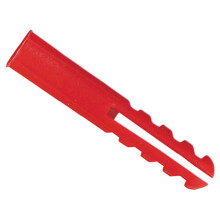 Rawlplug Red Plastic Plugs Screw Size No.6-12 (10 x Card of 100) RAW67134