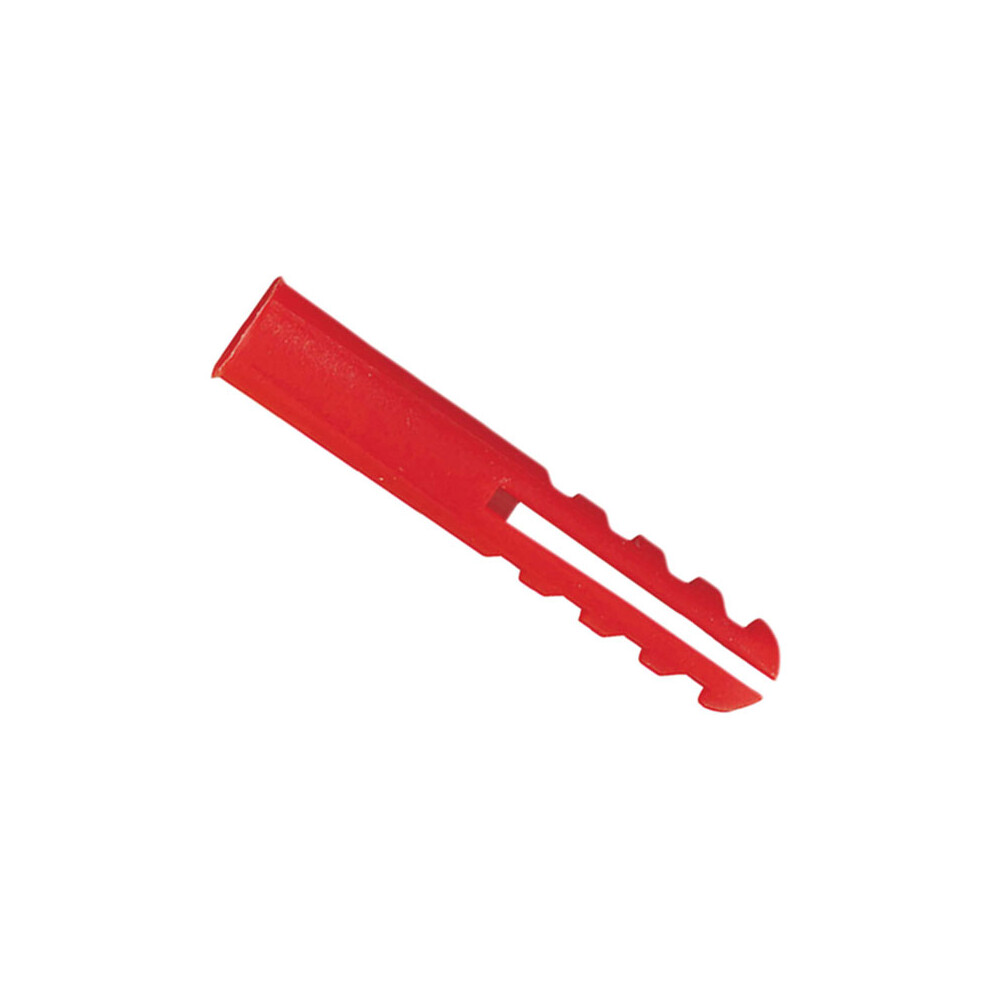 Rawlplug Red Plastic Plugs Screw Size No.6-12 (10 X Card Of 100) Raw67134 5010445671364