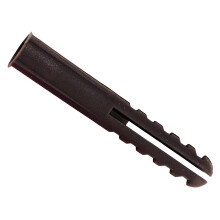 Rawlplug Brown Plastic Plugs Screw Size No.10-14 (10 x Card of 100) RAW67233