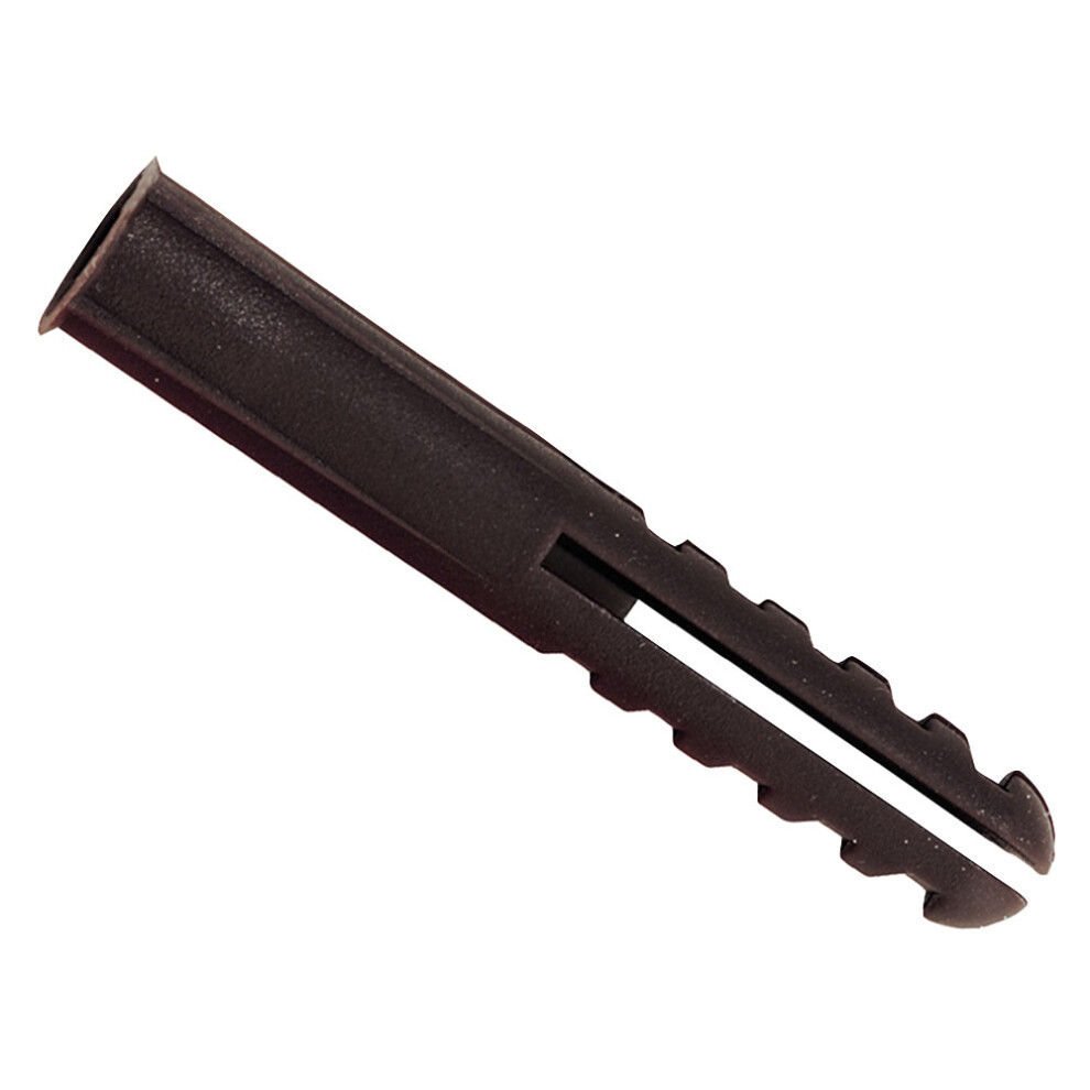 Rawlplug Brown Plastic Plugs Screw Size No.10-14 (10 X Card Of 100) Raw67233 5010445672330