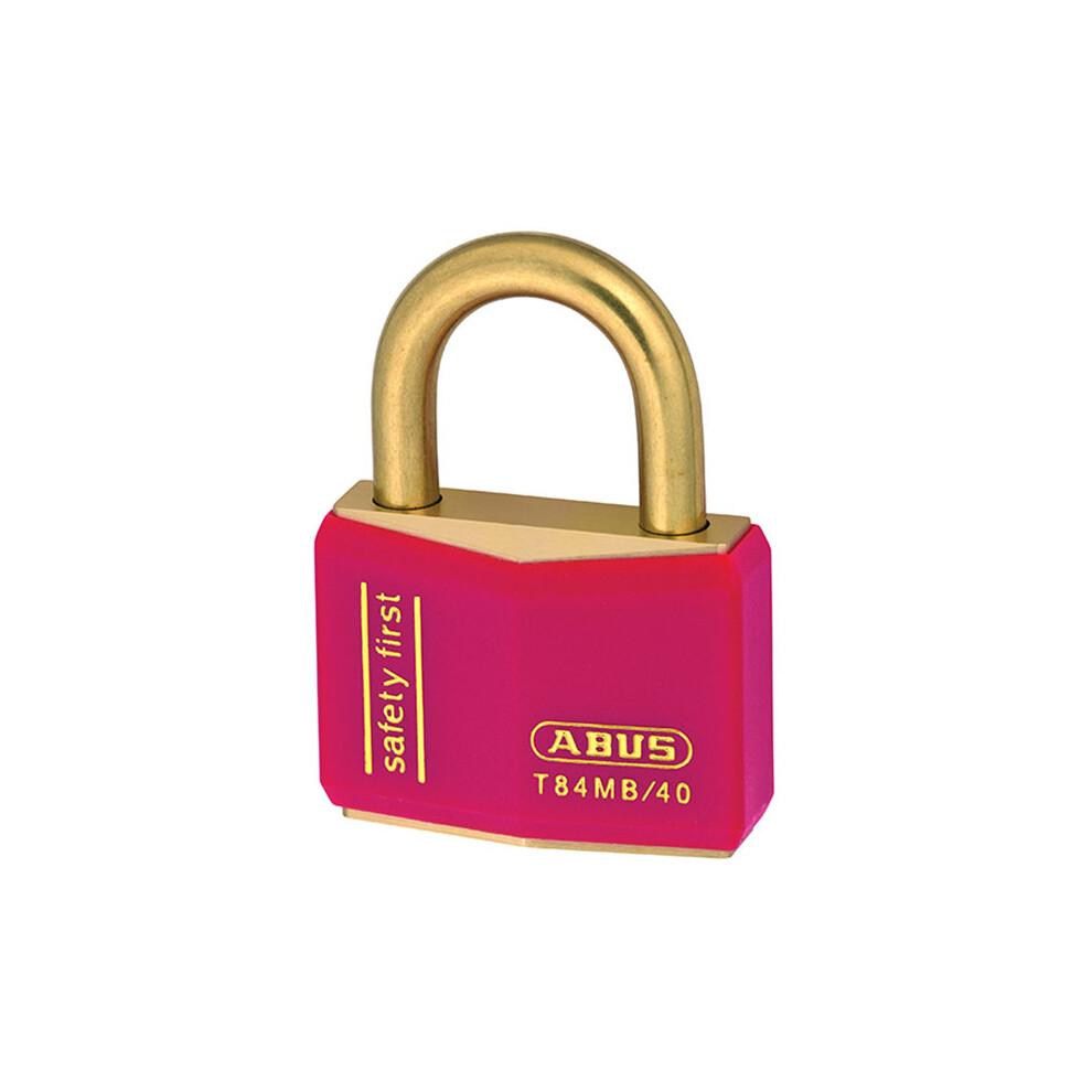 ABUS KA37824 T84MB/40 40mm Red Safety First Rustproof Padlock Keyed 8404