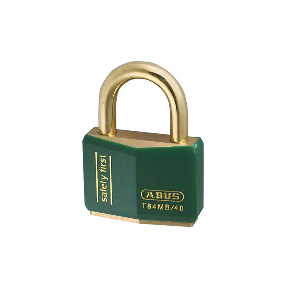 ABUS KA37823 T84MB/40 40mm Green Safety First Rustproof Padlock Keyed 8403