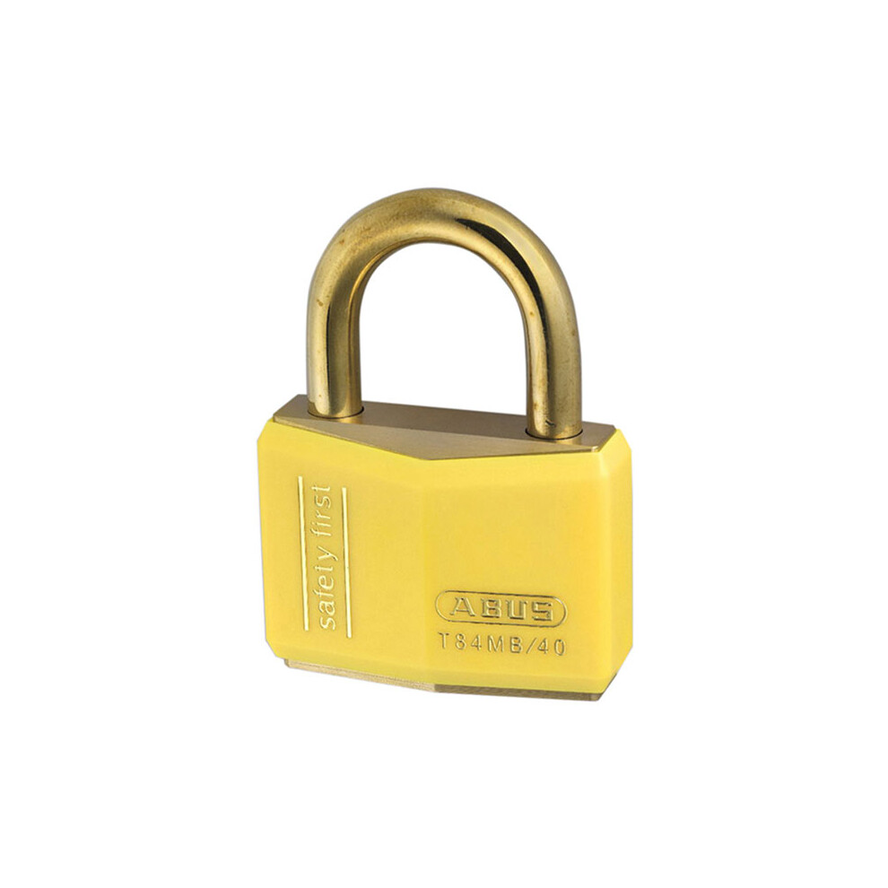 ABUS KA37822 T84MB/40 40mm Yellow Safety First Rustproof Padlock Keyed 8402