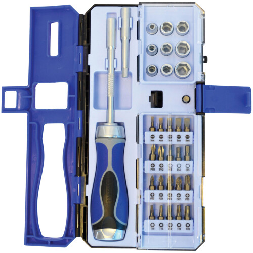 Faithfull Faithfull FAISDSET33R Ratchet Screwdriver and Socket Set 33 Piece
