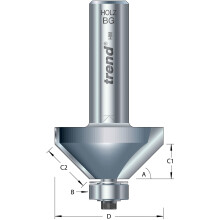 Trend 46/38X1/2TC 46/38 x 1/2 TCT Bearing Guided Chamfer 45° 50 x 19mm