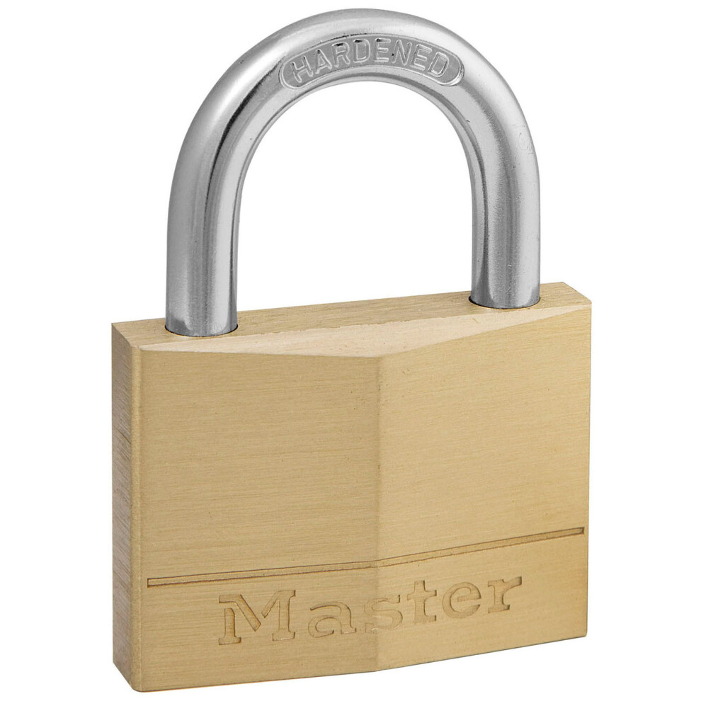 Master Lock 150Eurd Key Padlock With Brass Body, 6,8 X 5 X 1,4 Cm Gold