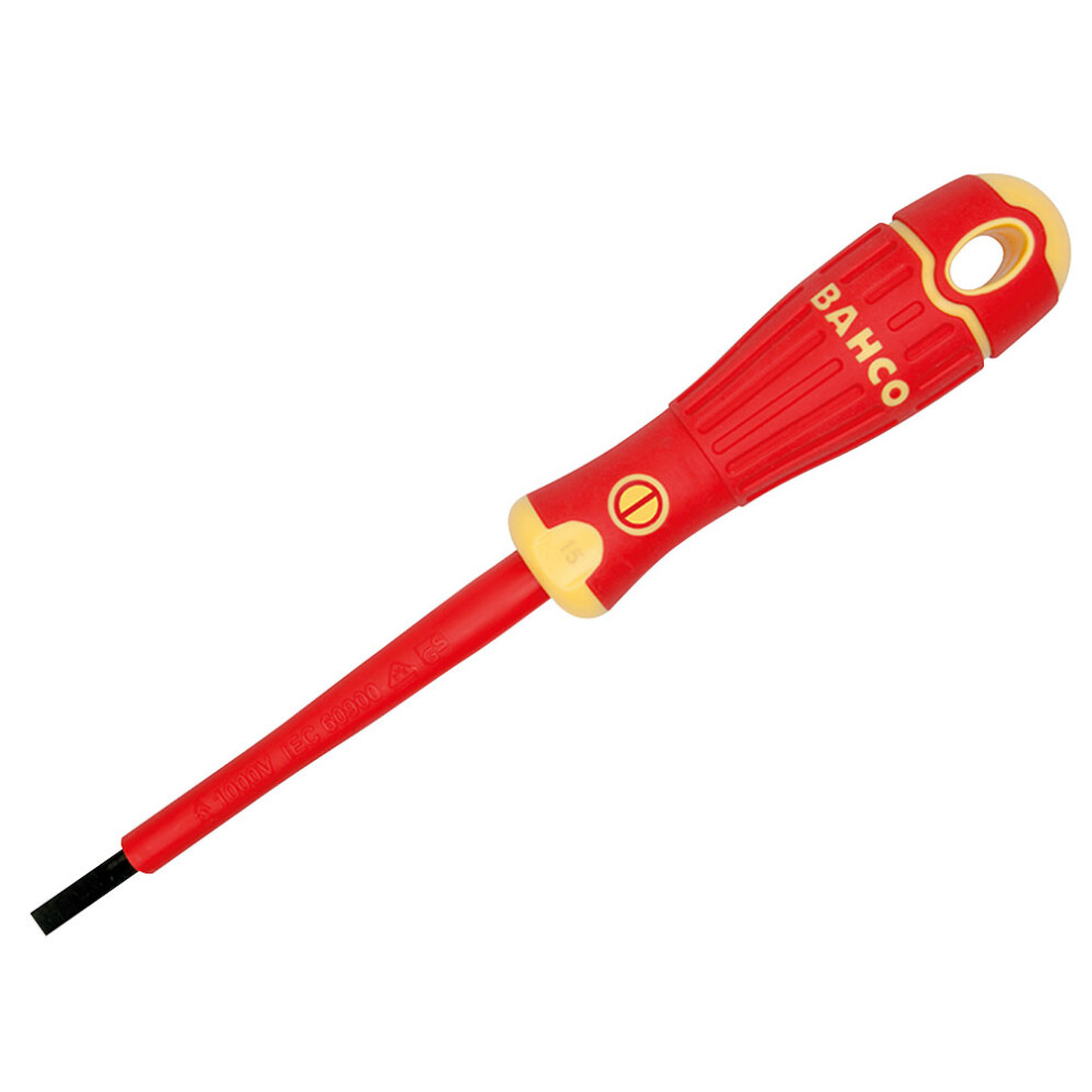 Bahco B196.080.175 BAHCOFIT Insulated Screwdriver Slotted Tip 8.0 x 1.2 x 175mm