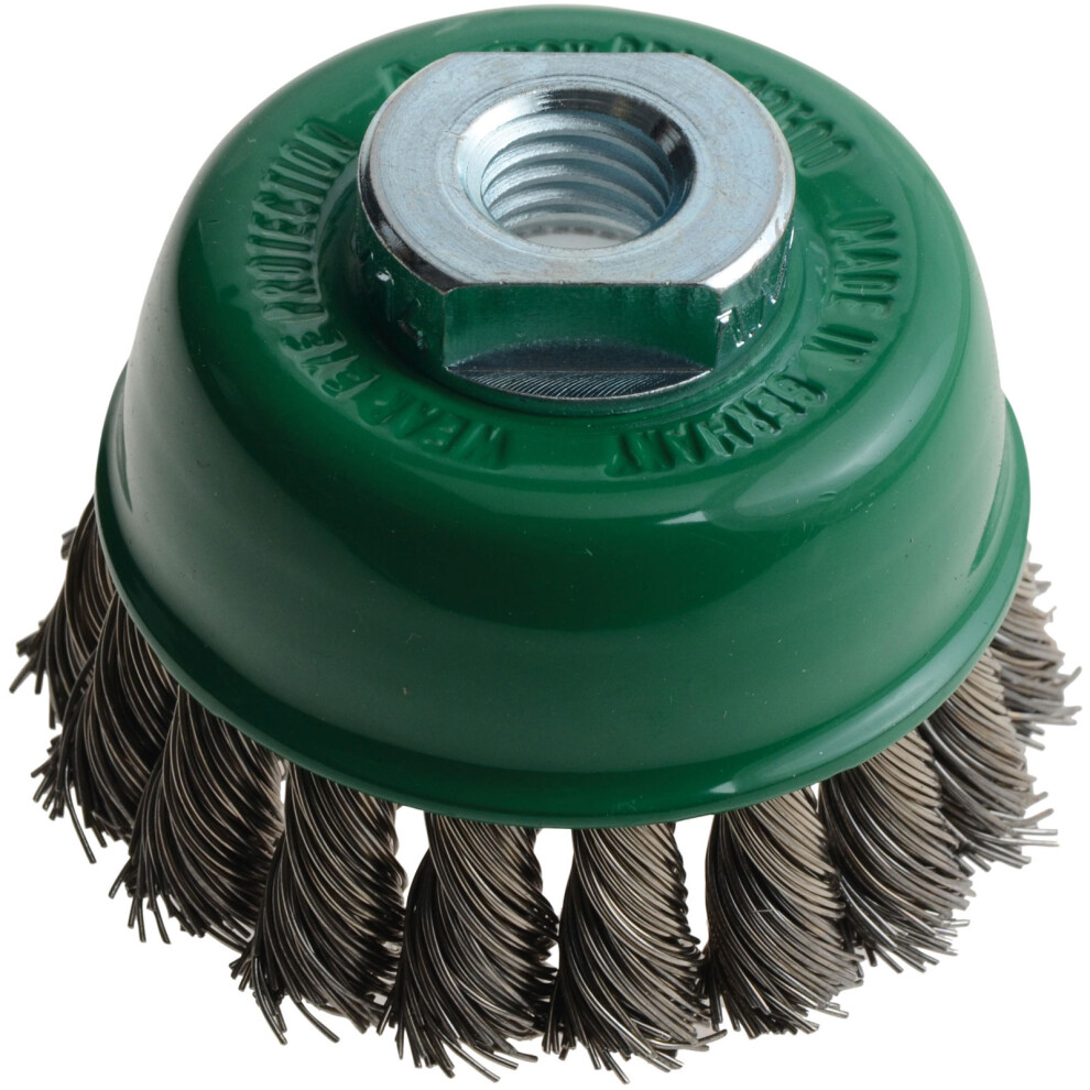 Lessmann 482.817 Knot Cup Brush 65Mm M14 X 20 X 0.50 Stainless Steel Wire 4017359014110