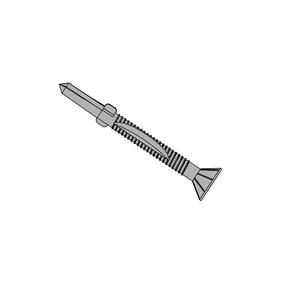 Forgefix TFCUWWSD55100H TechFast Timber to Steel CSK/Wing Screw No.5 Tip 5.5 x 100mm Box 100