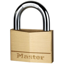 160EURD Key Padlock with Brass Body, Gold, 8,2 x 6 x 1,4 cm