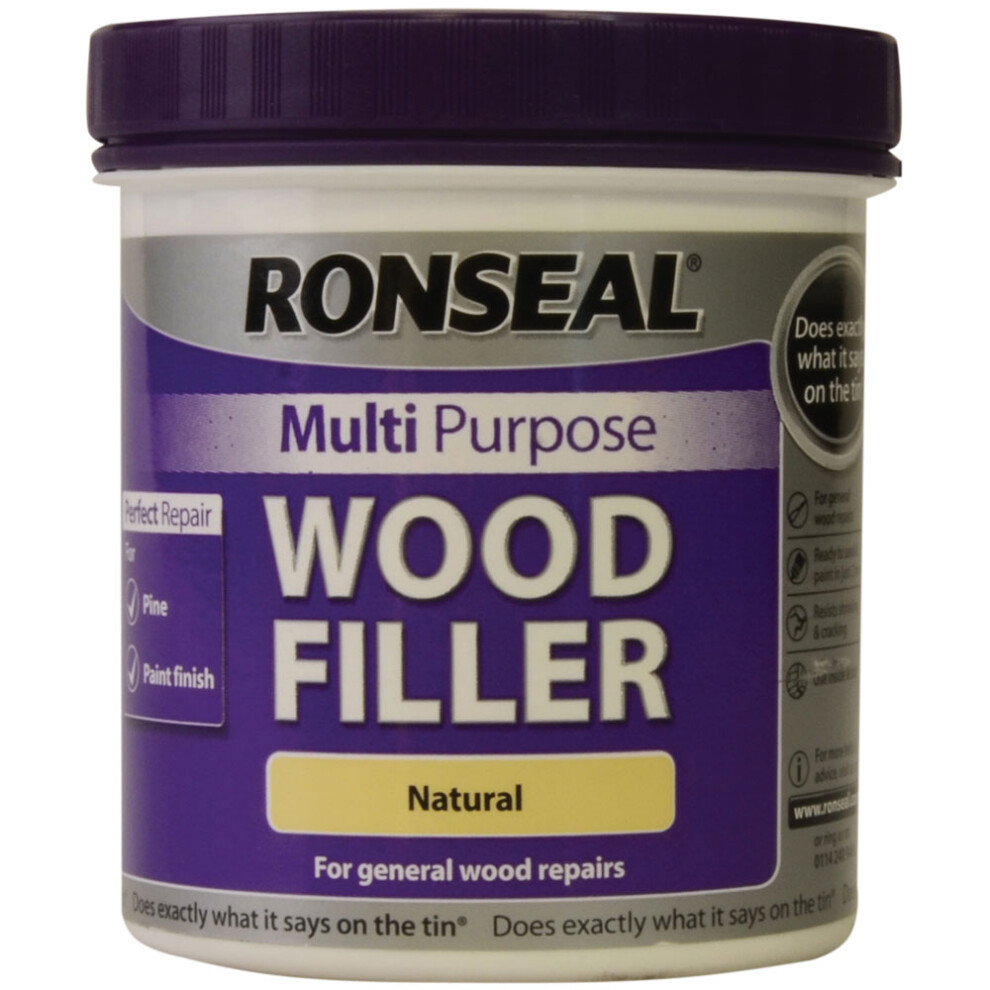 Ronseal 32039 Multi Purpose Wood Filler Tub Natural 930g