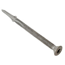 Forgefix TFCUWWSD55120L TechFast Timber to Steel CSK/Wing Screw No.3 Tip 5.5 x 120mm Box 50