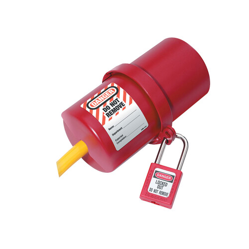 Master Lock Master Lock Lockout Electrical Plug Cover, Large for 240V - 550V MLKS488
