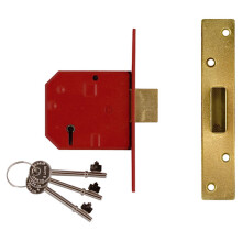 Union Y-2134-SC-3.00 5 Lever BS Mortice Deadlock Satin Chrome 79.5mm 3in Visi