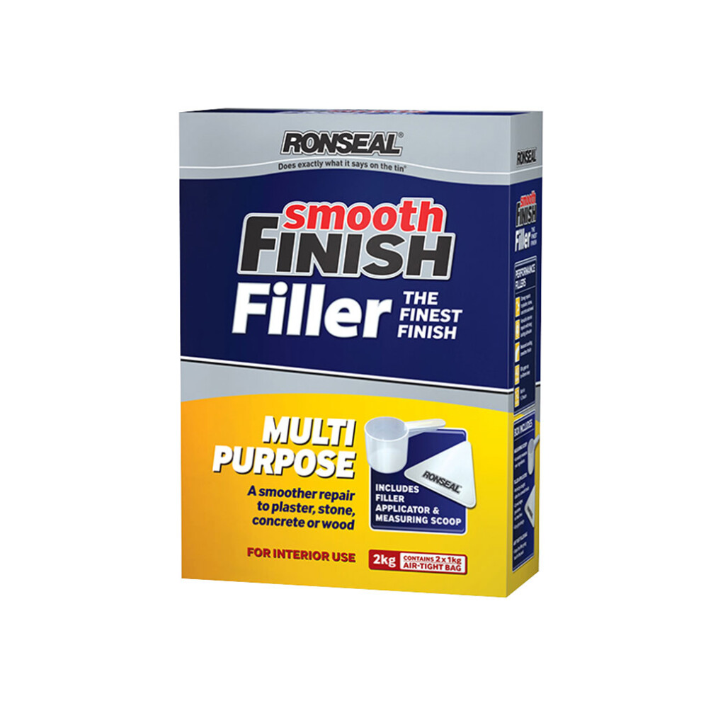 Ronseal 36550 Smooth Finish Multi Purpose Interior Wall Powder Filler 2kg