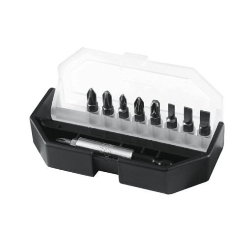 STANLEY Schroefbits set - STANLEY - 9 bits - Phillips, Pozidriv, Plat - Inclusief bitsdrager